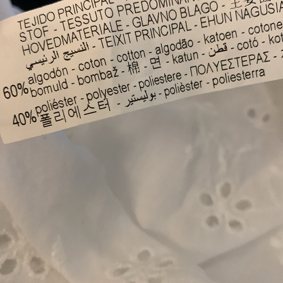 Zara Eyelet White Ruffled Wrap Blouse with Bell Sleeves - Picture 4 of 5